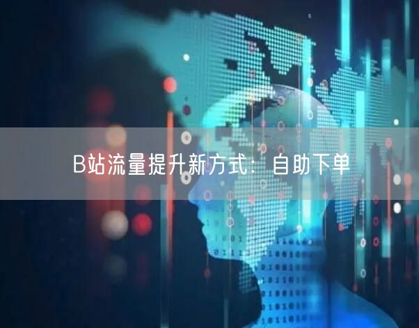 B站流量提升新方式：自助下单