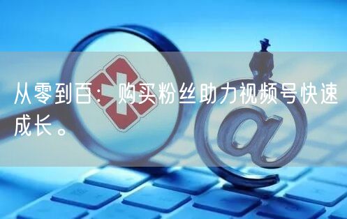 从零到百：购买粉丝助力视频号快速成长。