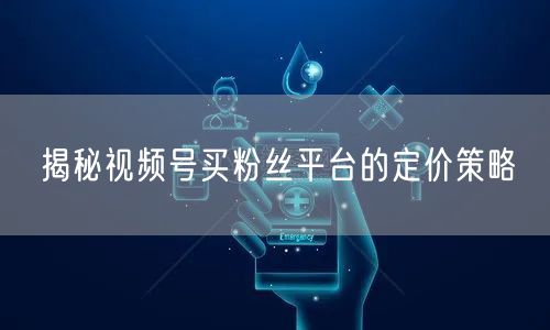 揭秘视频号买粉丝平台的定价策略