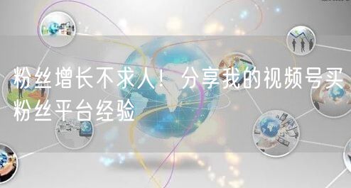 粉丝增长不求人！分享我的视频号买粉丝平台经验
