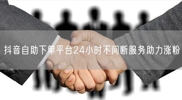 抖音自助下单平台24小时不间断服务助力涨粉