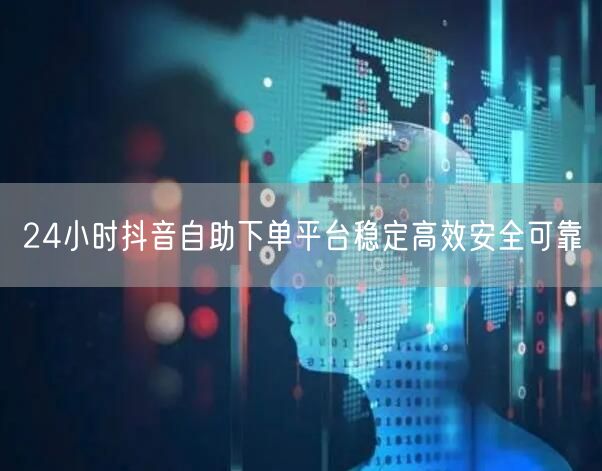 24小时抖音自助下单平台稳定高效安全可靠