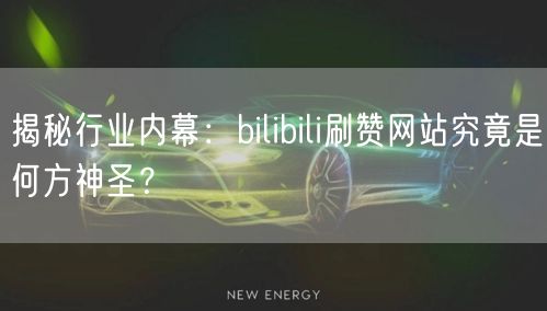 揭秘行业内幕：bilibili刷赞网站究竟是何方神圣？