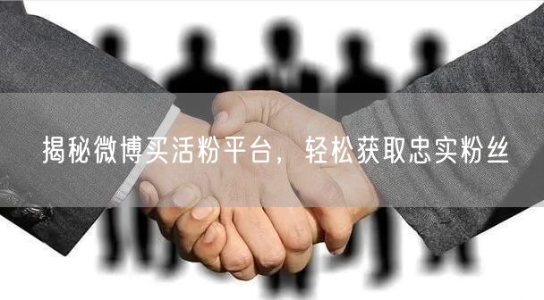 揭秘微博买活粉平台，轻松获取忠实粉丝
